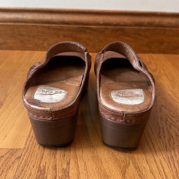 Dansko Solitaire Leather Clog Chestnut Burnished Mary Jane Slip On EU 39 8.5/9 - Picture 4 of 10